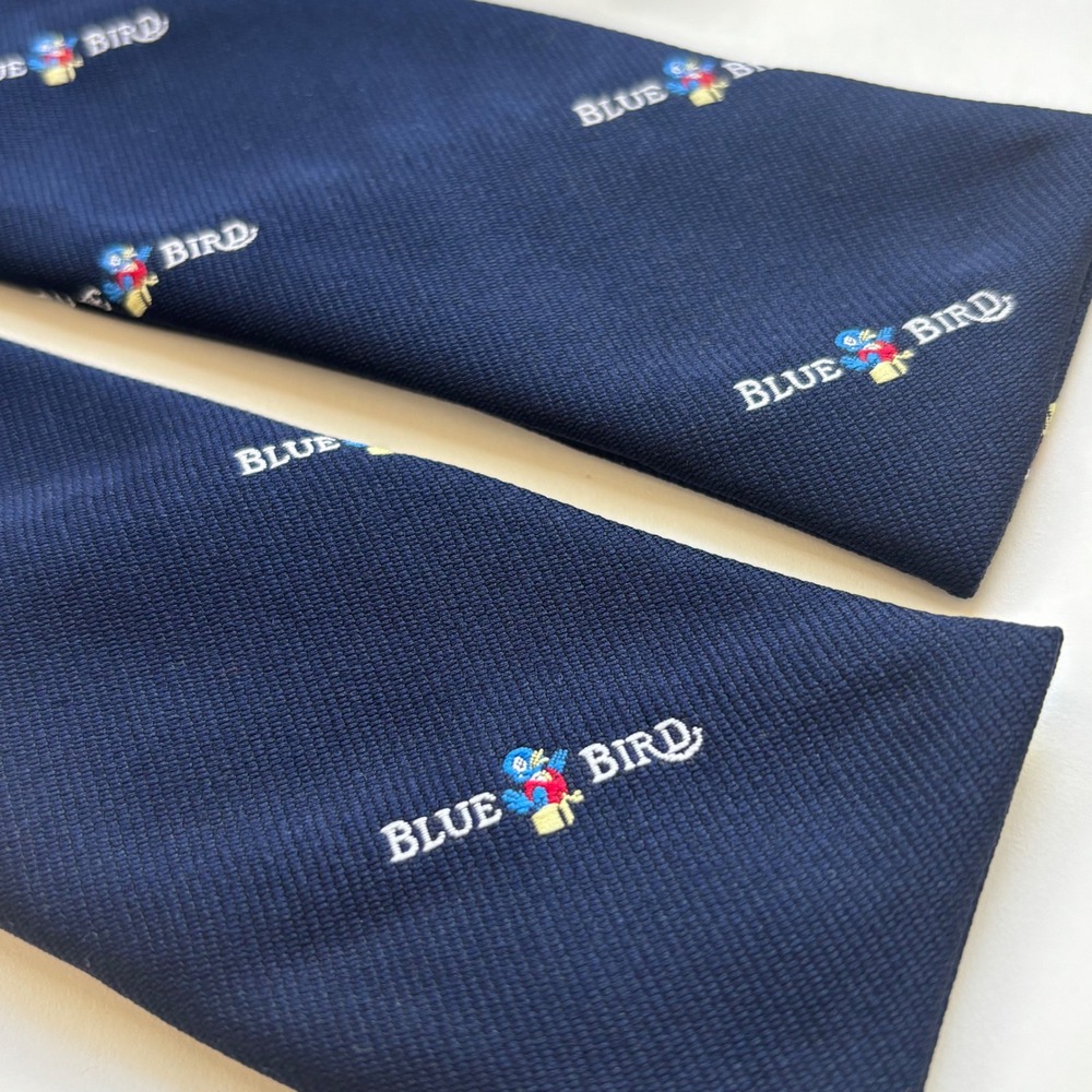 Blue Bird Bow Tie Mens OS Navy Blue Logo Novelty Corporate Professional Hipster